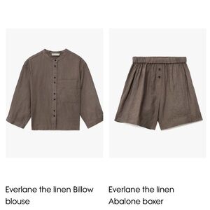everlane matching linen set